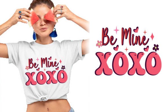 Download Be Mine XoXo Retro T-Shirt Design - Premium Resources