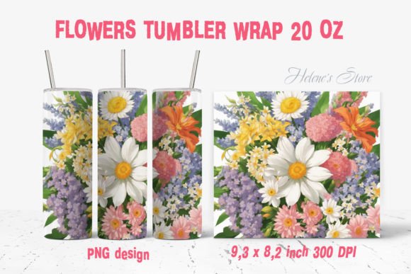 Download Floral Sublimation Skinny Tumbler Wrap - Skinny tumbler Collection