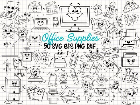 Download Office Supplies Svg Stationery Clipart - Office supplies Collection