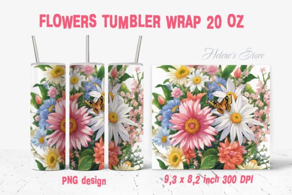 Download Floral Sublimation Skinny Tumbler Wrap - Skinny tumbler Collection